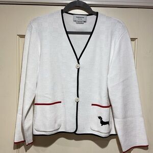 NWOT Thom Browne White Women's Jacket, Size 42 (pit to pit 20.5 in)